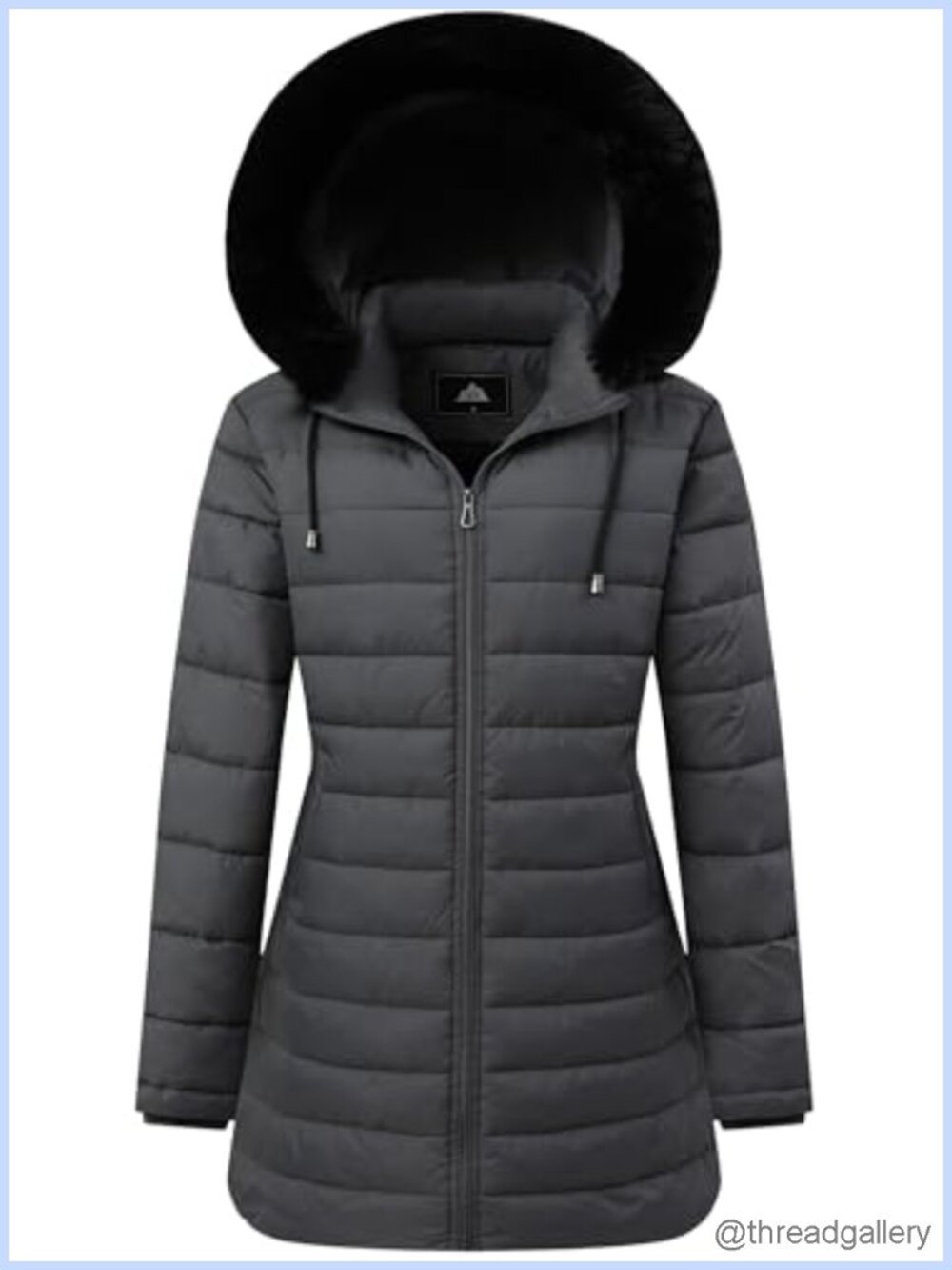 Women's Waterproof Long Hooded Down Jacket Fur Collar Removable Hood